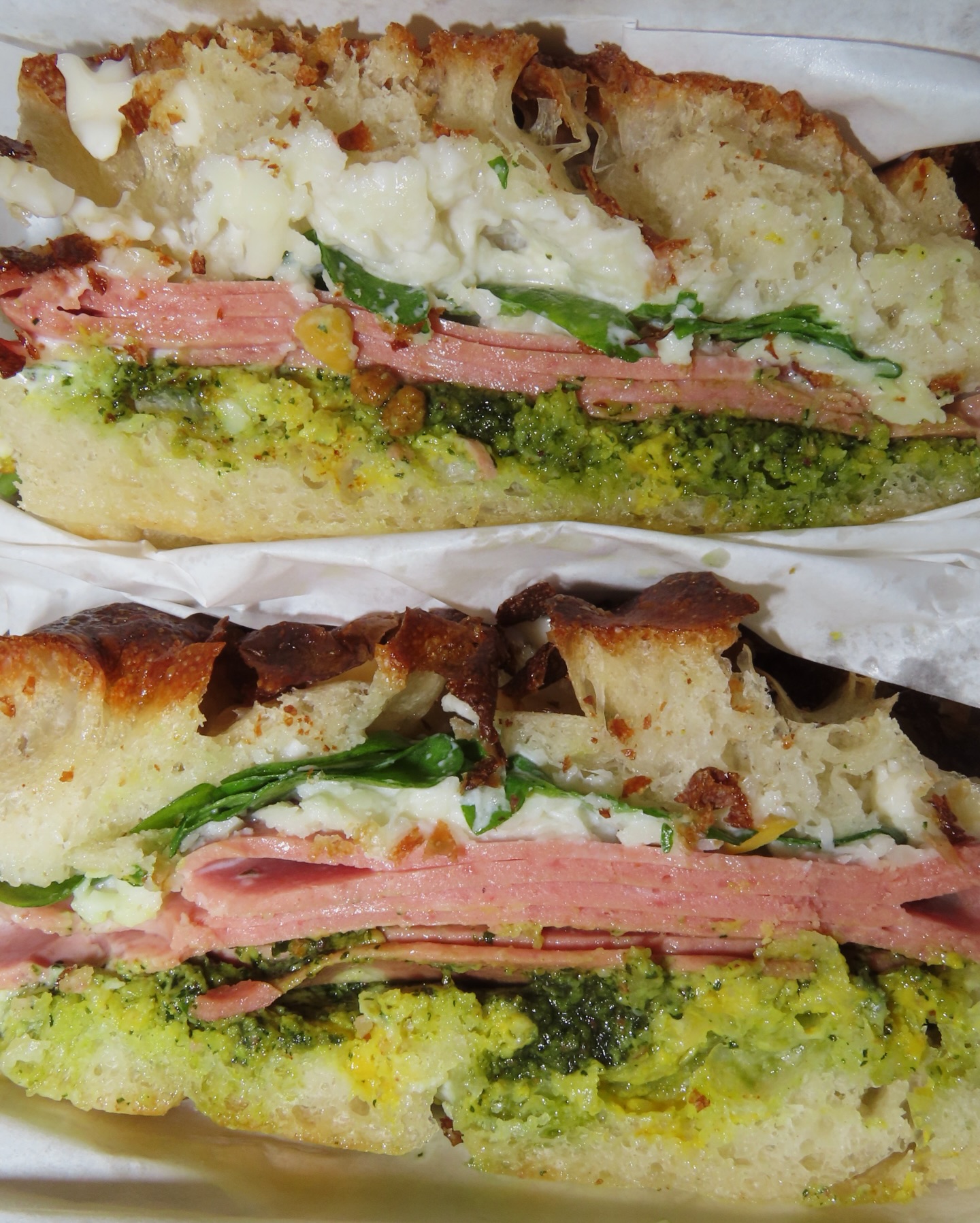 The Morty Special sandwich, close-up