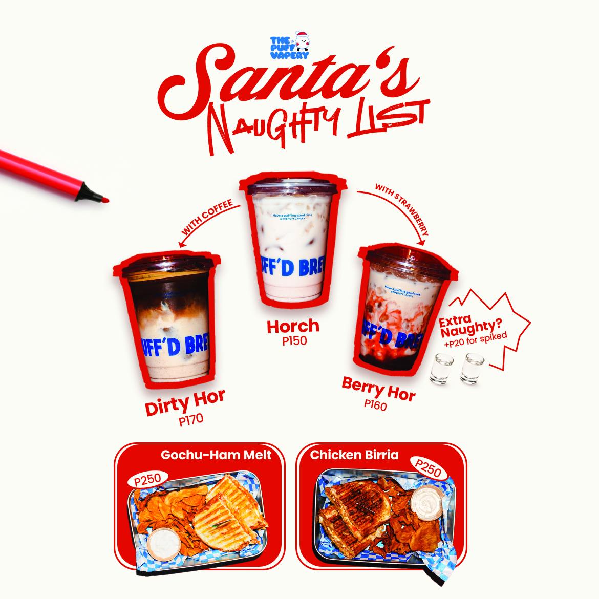 Santa's Naughty List event flyer